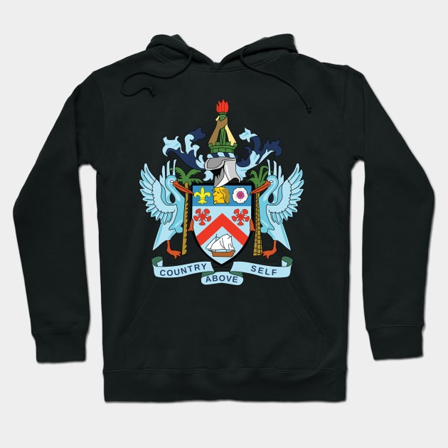 St Kitts and Nevis Coat of Arms Hoodie by IslandConcepts